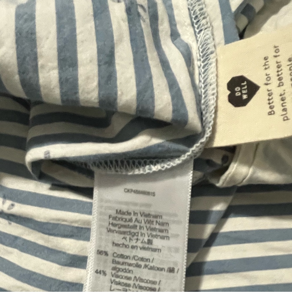 Madewell v-neck tiered mini dress coastal blue - Picture 7 of 8